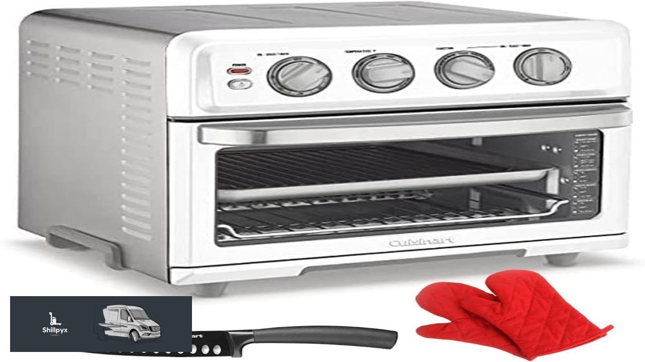 Cuisinart TOA 70W AirFryer Toaster Oven with Grill White Bundle with Cuisinart Classic