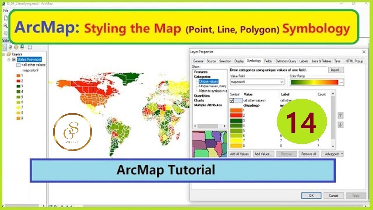 ArcMap Symbology: Master Point, Line & Polygon Styles  | 14 | @GISSchools