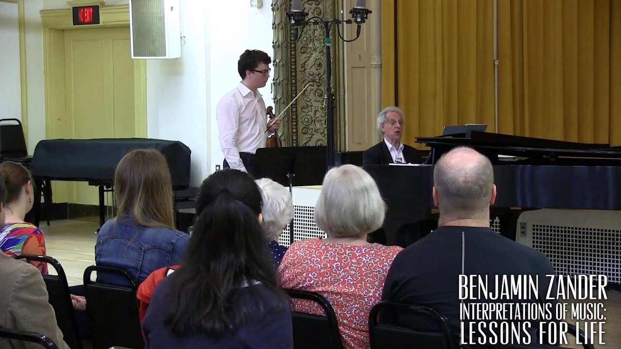 Bach: Violin Sonata no. 1 - 1st movement (Benjamin Zander - Interpretation Class)