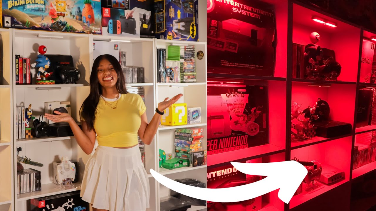 Organizing My Retro Game Collection Into the Ultimate Dream Setup✨ | Before and After