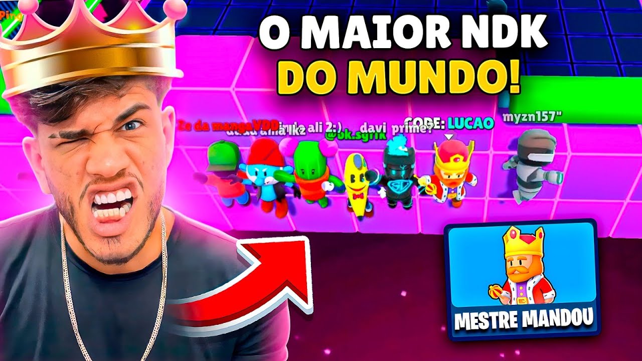 MESTRE MANDOU NO STUMBLE GUYS - FIZEMOS O MAIOR NDK DO MUNDO!