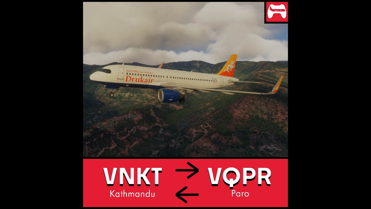PHONE COCKPIT | Druk Air Fenix A320 | Kathmandu to Paro Round Trip | BeyondATC | MSFS #87: #paro