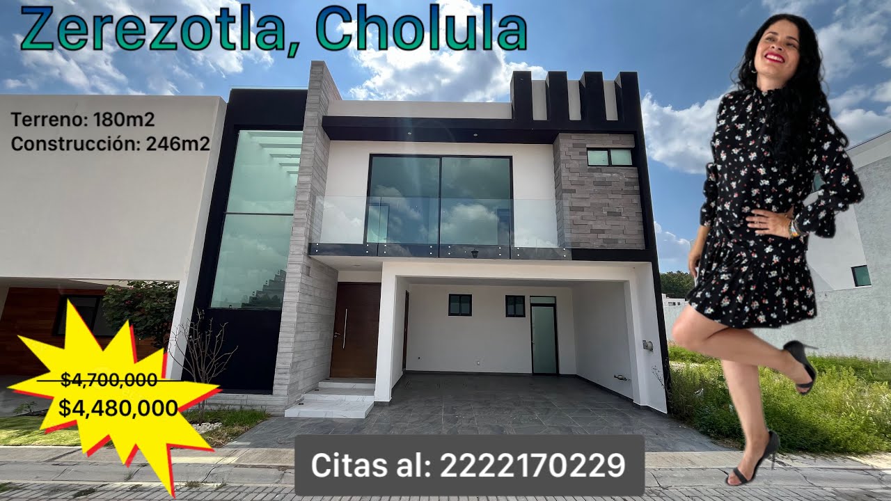 Preciosa y espaciosa casa en Zerezotla, San Pedro Cholula, Puebla. Cada recámara con baño completo.