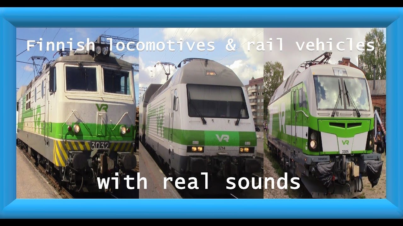Locomotives and rail vehicles in Finland with real sounds 2018 edition