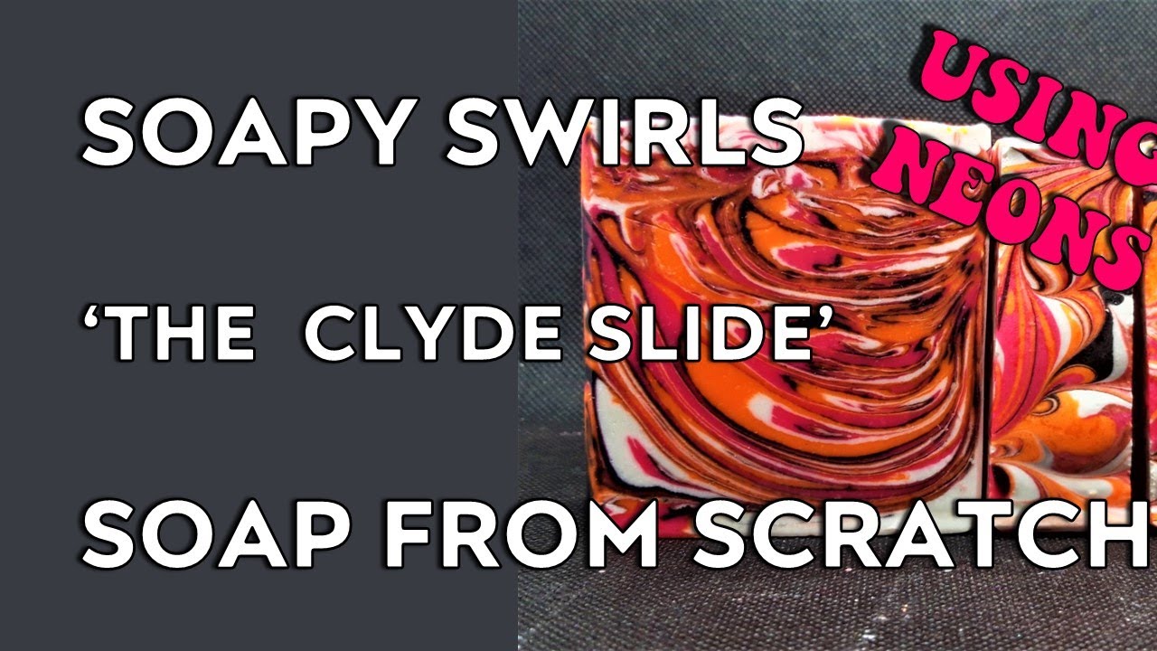 Flowing Soap Swirls - The Clyde Slide Technique -  Making Soap From Scratch At Home