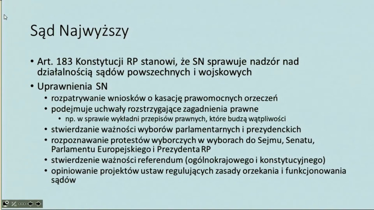 WOS - klasa 1 LO (SP). Władza sądownicza. Sądy i trybunały