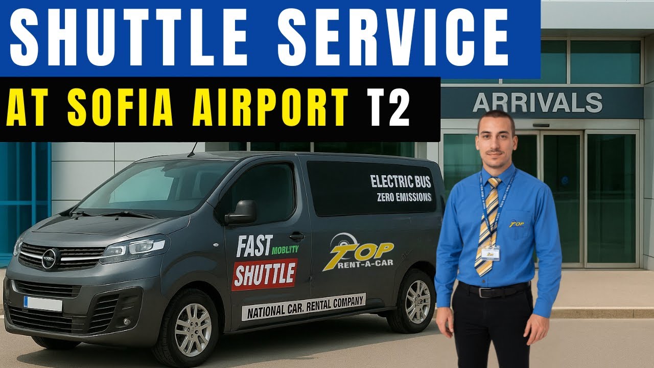 🚗 Top Rent A Car - SHUTTLE SERVICE at Sofia Airport T2 ✈️