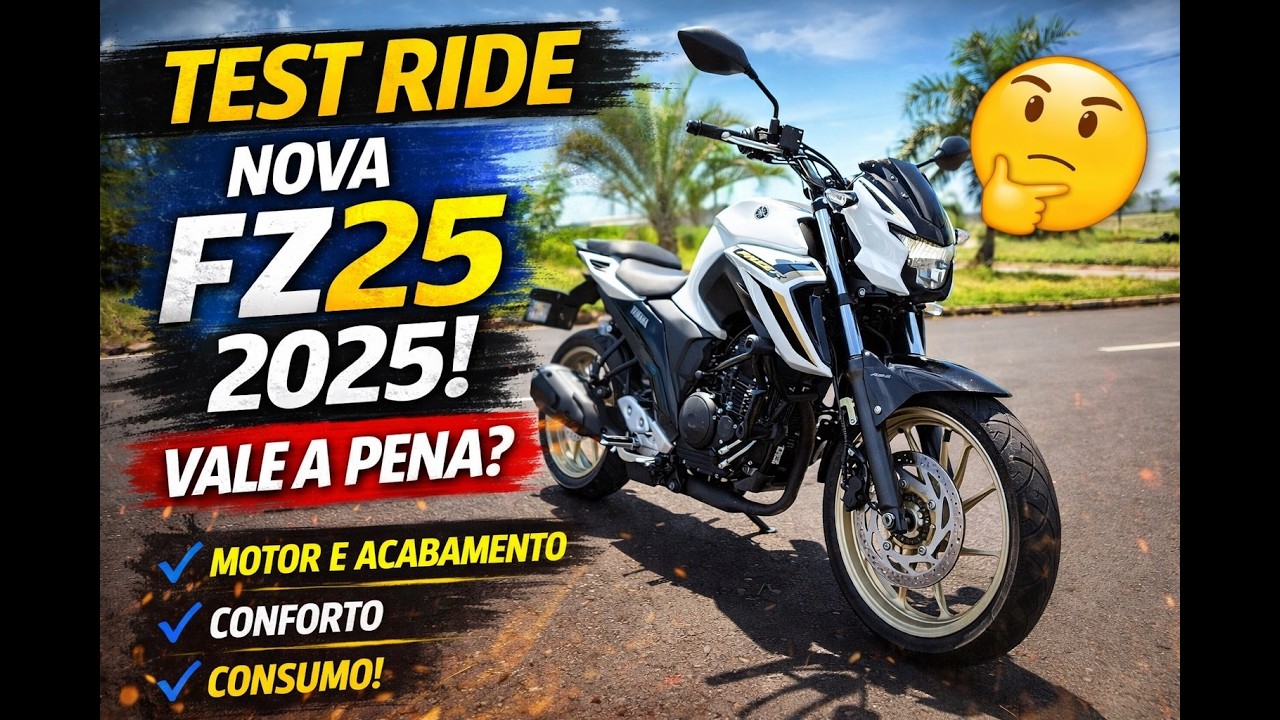Nova Fazer 250 2025 | Test Ride Completo da FZ25, #yamaha