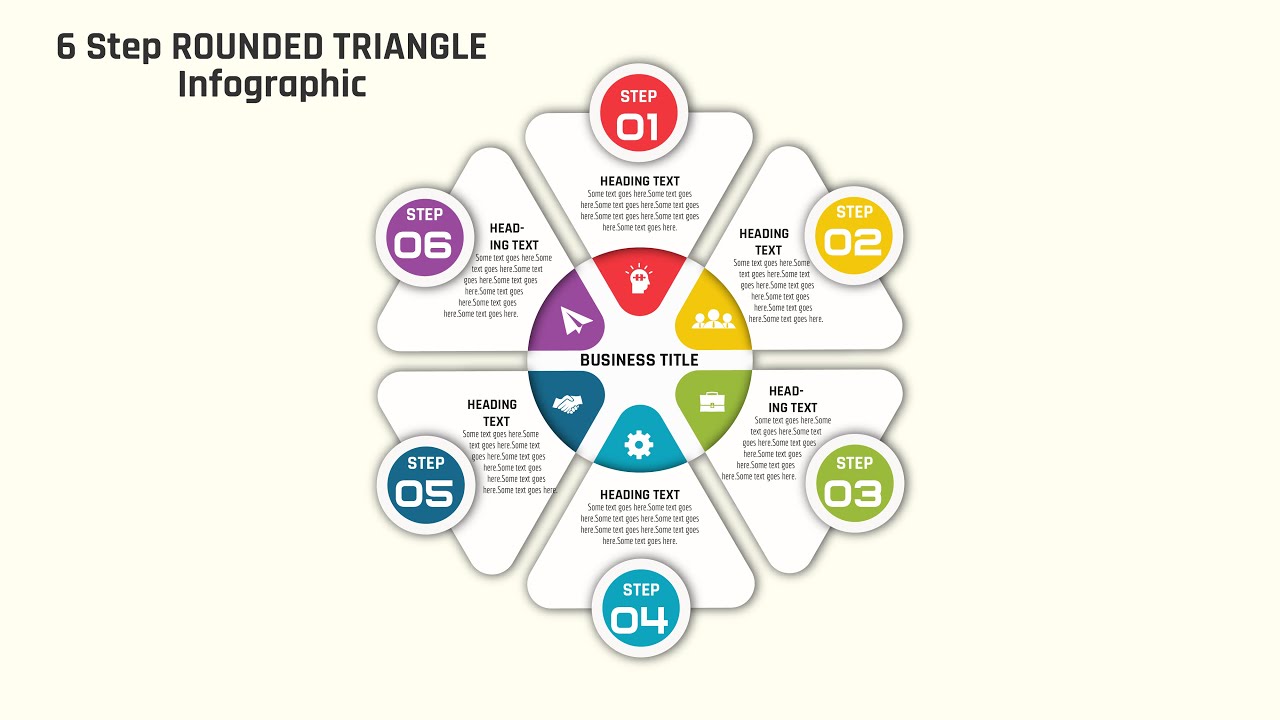 4.Adobe Illustrator Design -  Beautiful 6 Step  Infographic design tutorial