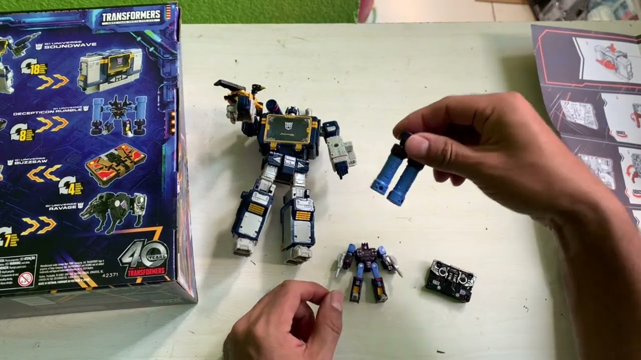 Así se transforma el Decepticon SOUNDWAVE, RAVAGE, BUZZSAW Y RUMBLE, TRANSFORMERS G1 HASBRO