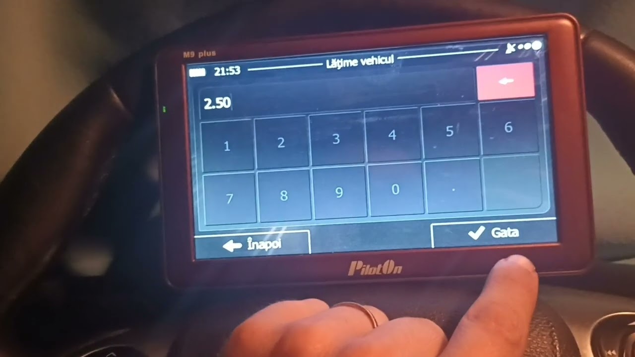 Setare GPS cu parametri pentru autovehicule inalte