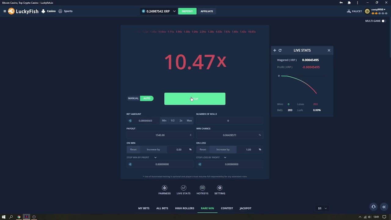 LuckyFish.io Strategy LIMBO PAYOUT MAJOR 100% WORK