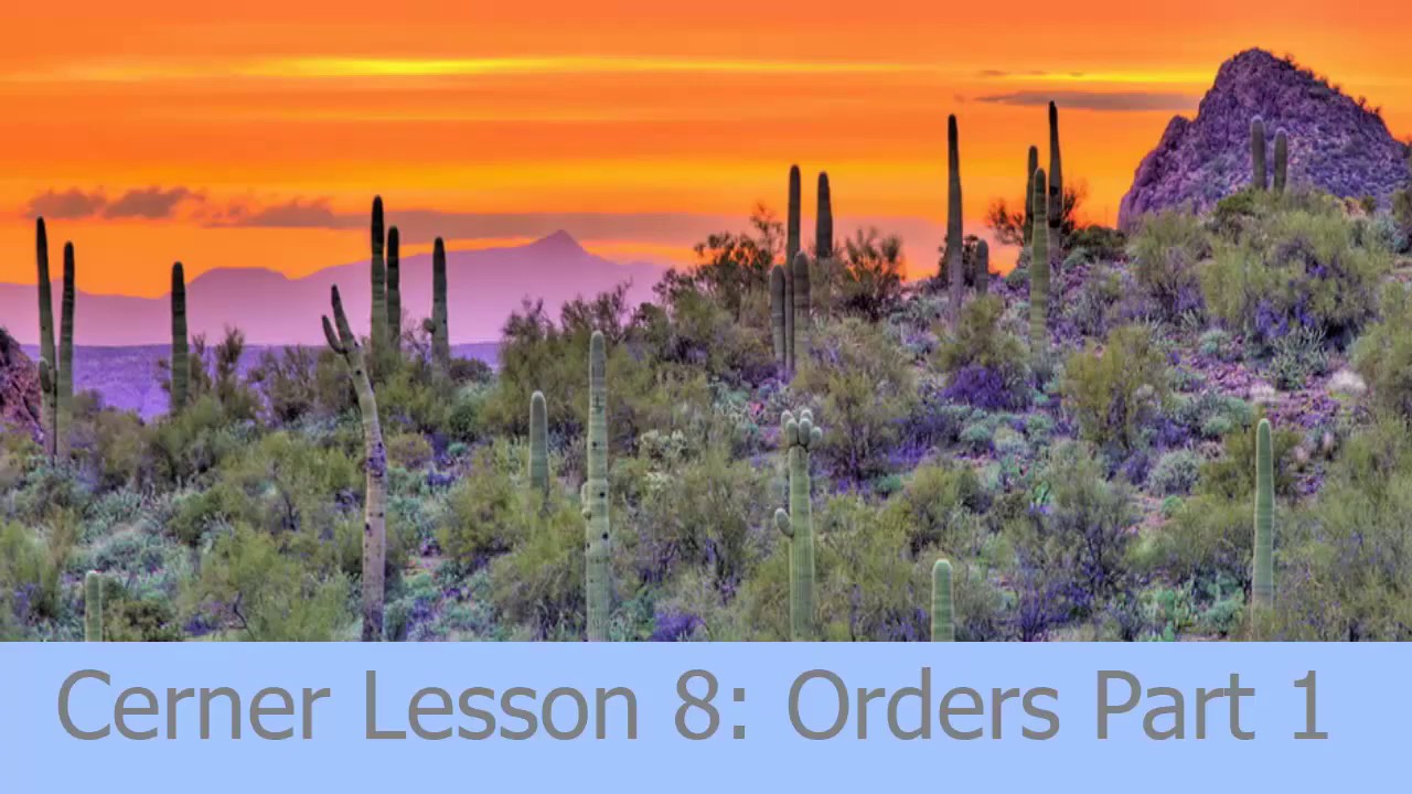 Cerner Demo 08 Orders Part1