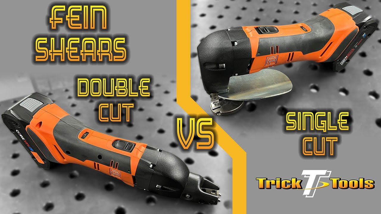 Double Cut VS Single Cut Throatless,  Cordless Metal Shears by Fein - at Trick-Tools.com