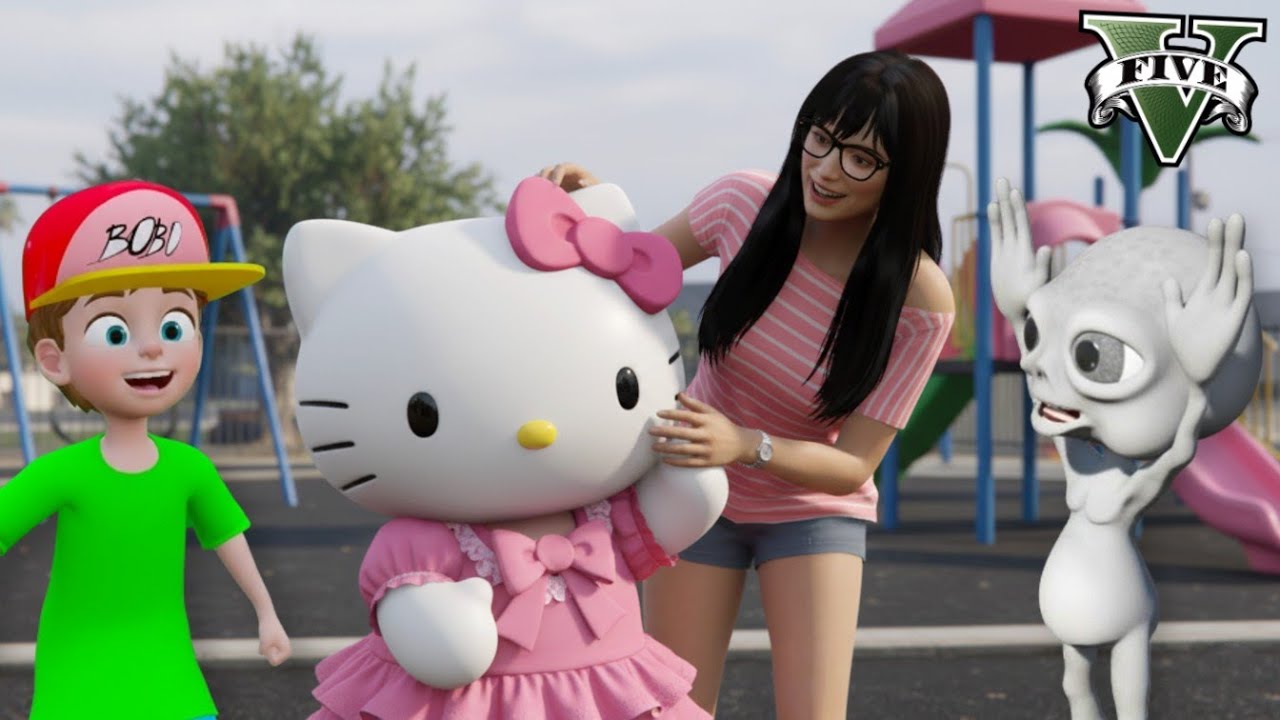 စနိုဖီတို့ Hello Kitty လေးကို မွေးစားခဲ့တယ် | I adopted Hello Kitty in GTA V