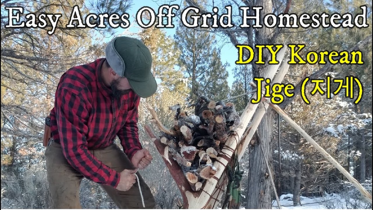 Korean Jige (지게) DIY primitive farming tool (Simple! Off Grid LIFESAVER)