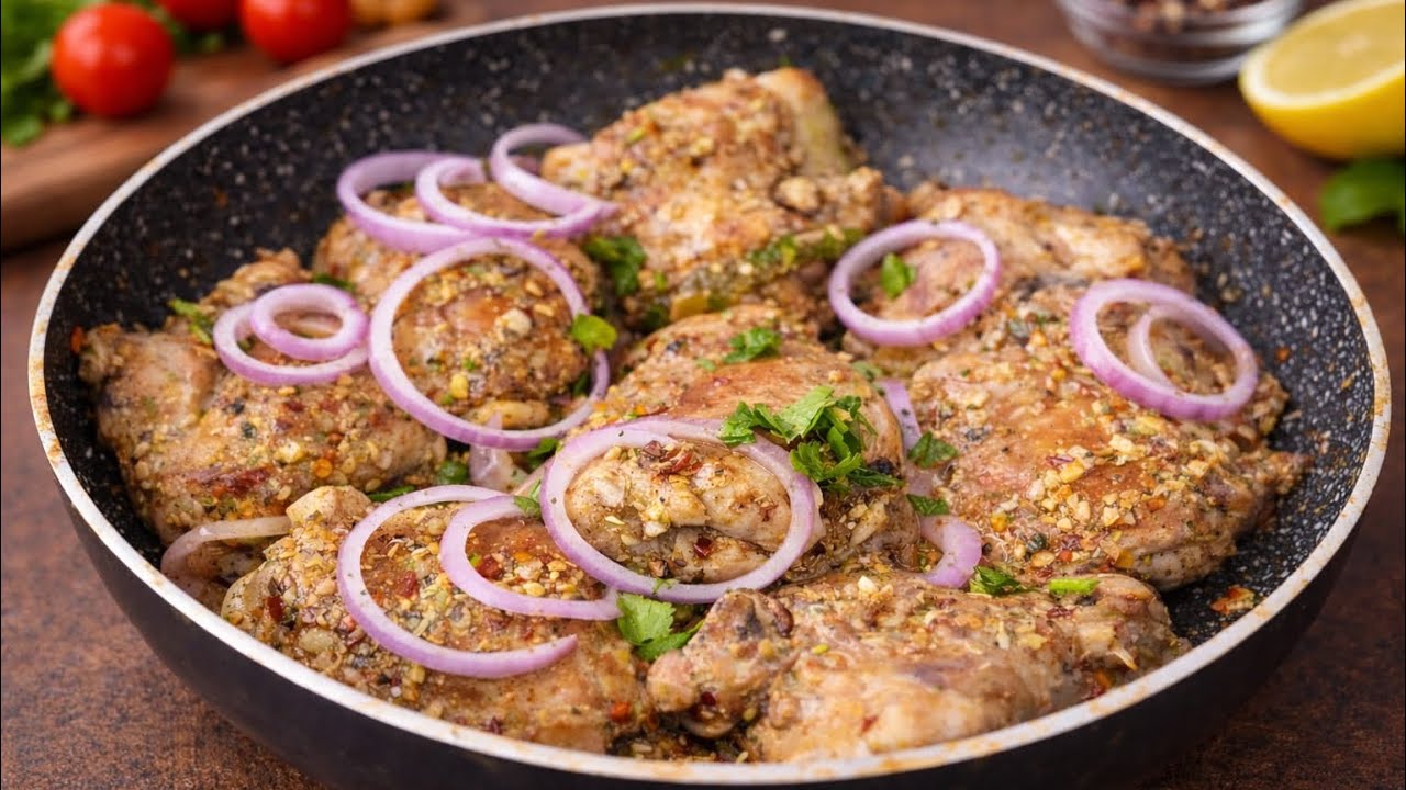 Ramzan Special 🤍Desi Tawa Chicken Thighs🍗 Perfect For Iftar Snack✨#youtube #ramadan 