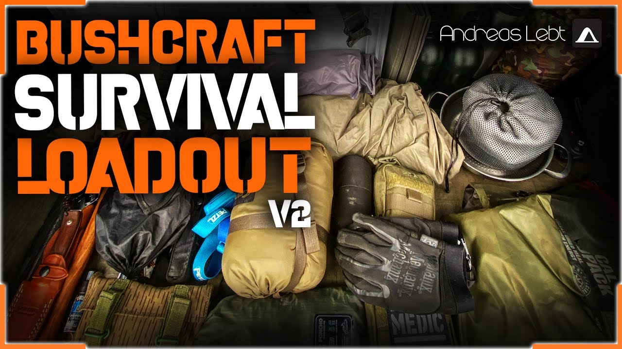BUSHCRAFT SURVIVAL LOADOUT V2  Ausrüstung für Übernachtung Overnight - Deutsch German | Andreas Lebt