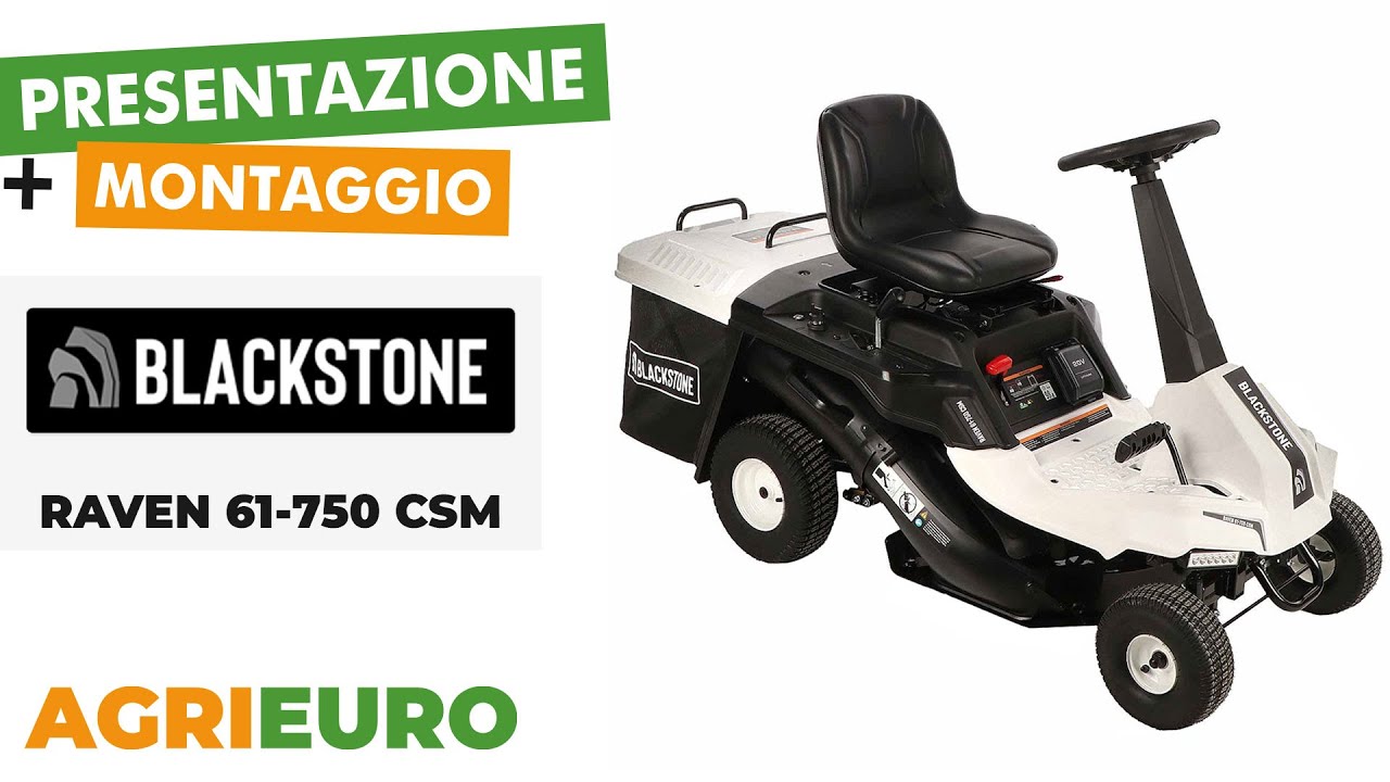 Presentazione e montaggio del trattorino tagliaerba Blackstone RAVEN 61-750 CSM con motore da 224cc