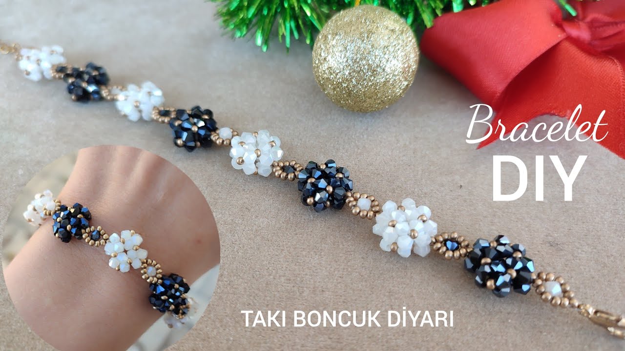 Kristal boncuktan kolay bileklik yapımı /janjan crystal jewelry bracelet.How to make beaded jewelry
