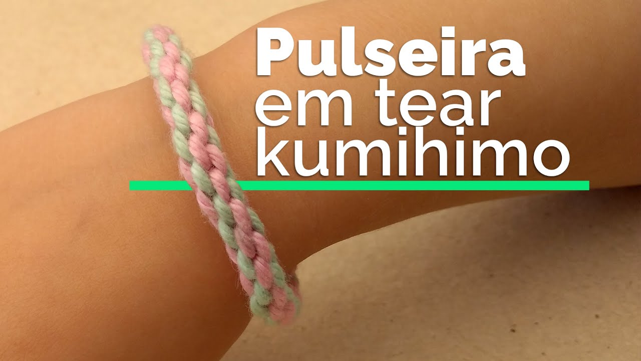 Bracelet made with kumihimo loom