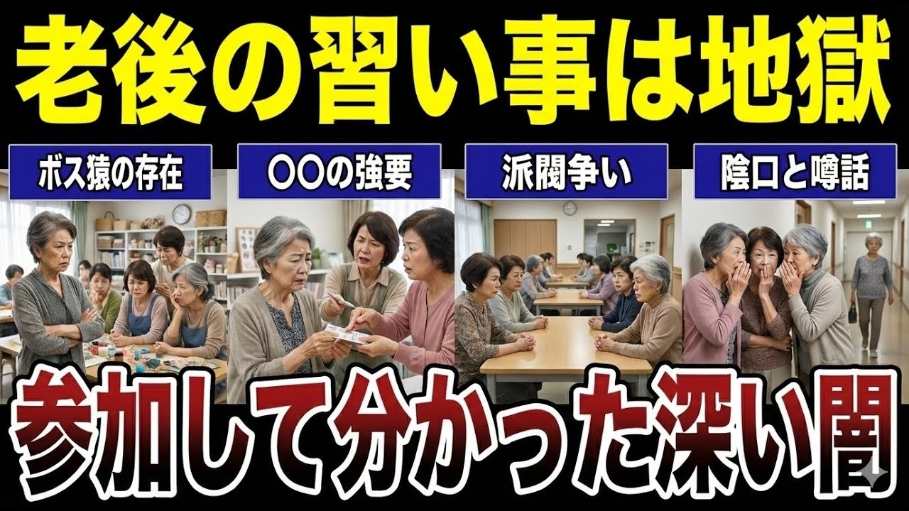 【悲しい真実】老後に参加して分かった習い事の深い闇　口コミ20選紹介します　#高齢者  #口コミ
