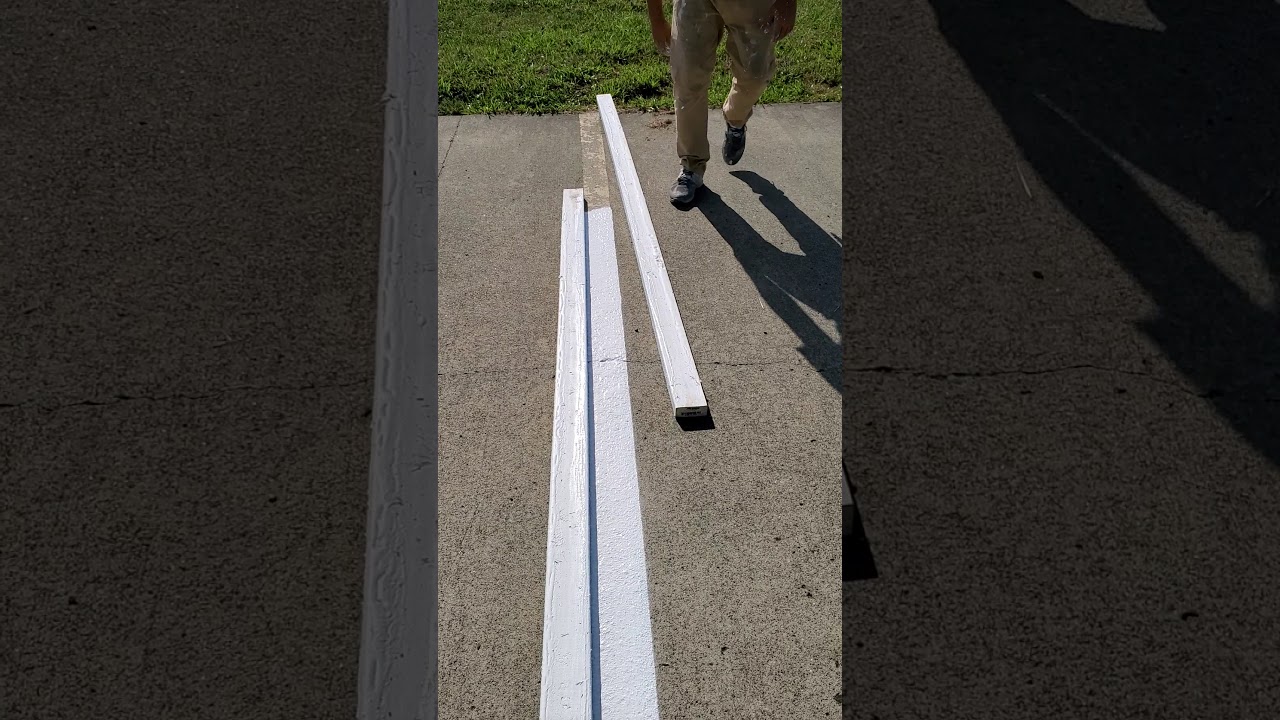 Striping a parking lot with out a machine diy