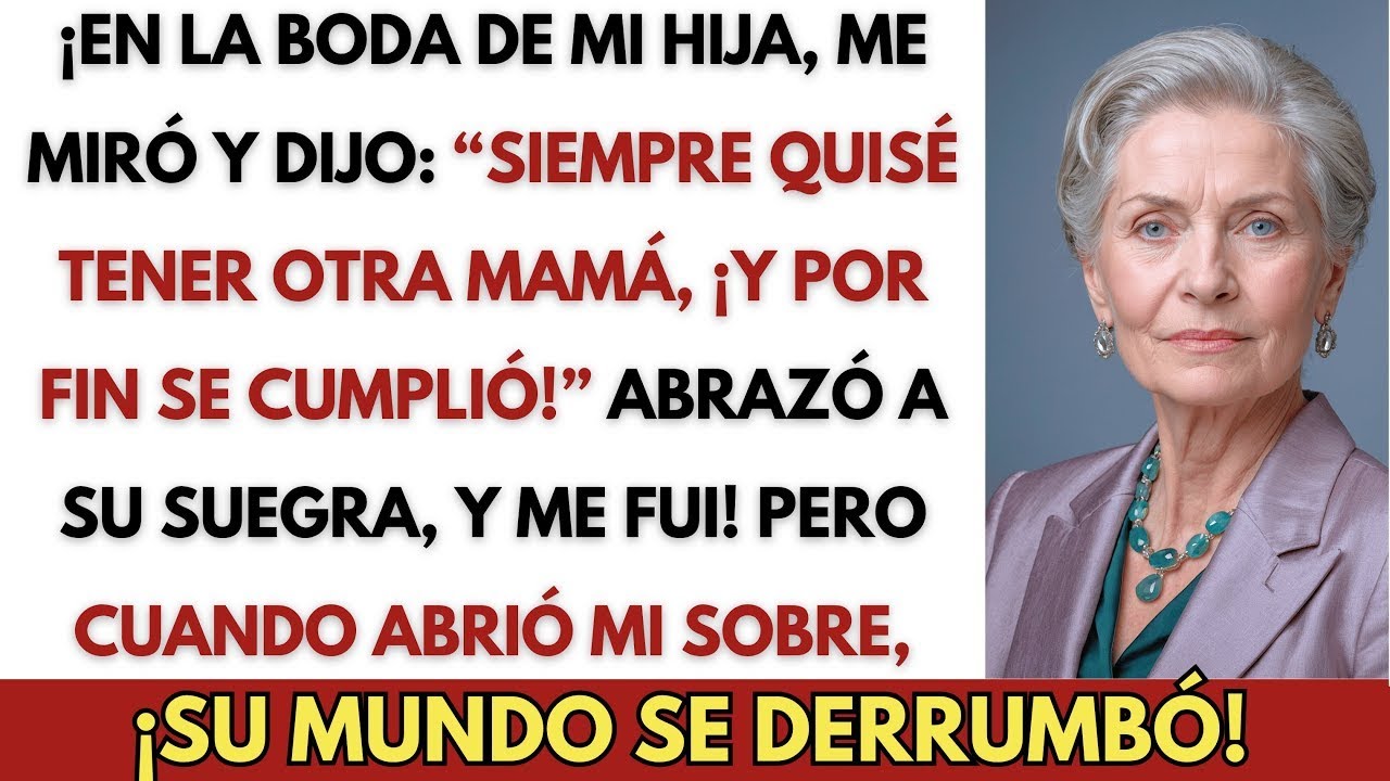 En la boda de mi hija, dijo que siempre quiso otra madre  Así que me fui y…