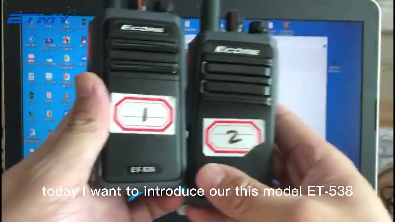 How to write frequency for ET-538 walkie talkie?