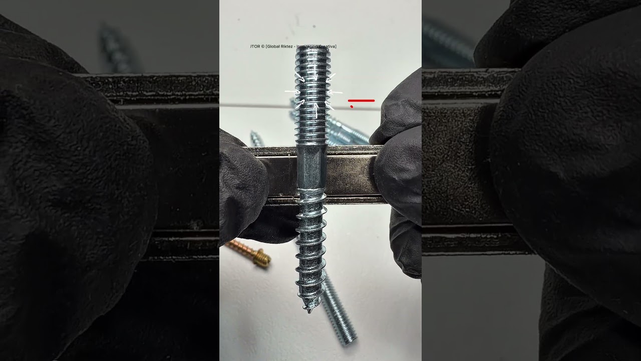 Tornillo doble rosca #tornillos #mecanica #materiales #Bricolage  #shortsvideo