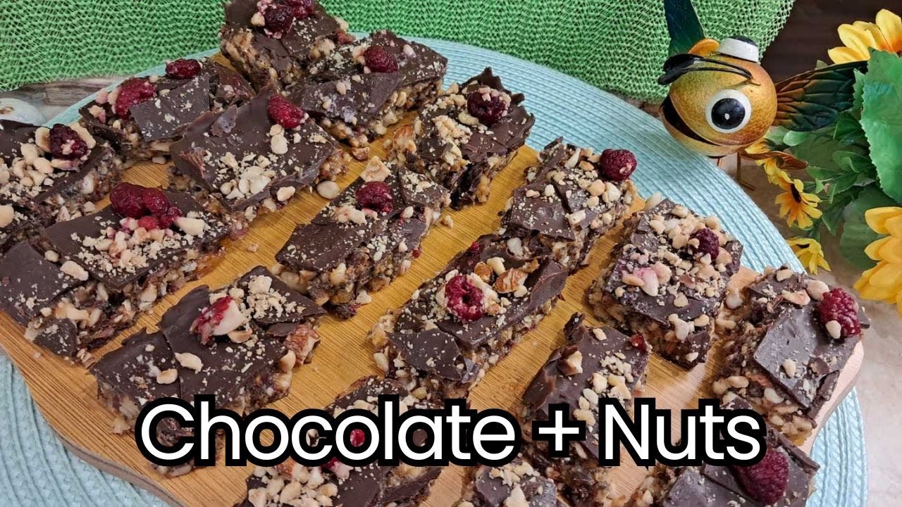 DIY Vegan Chocolate Energy Bars with Dates & Nuts