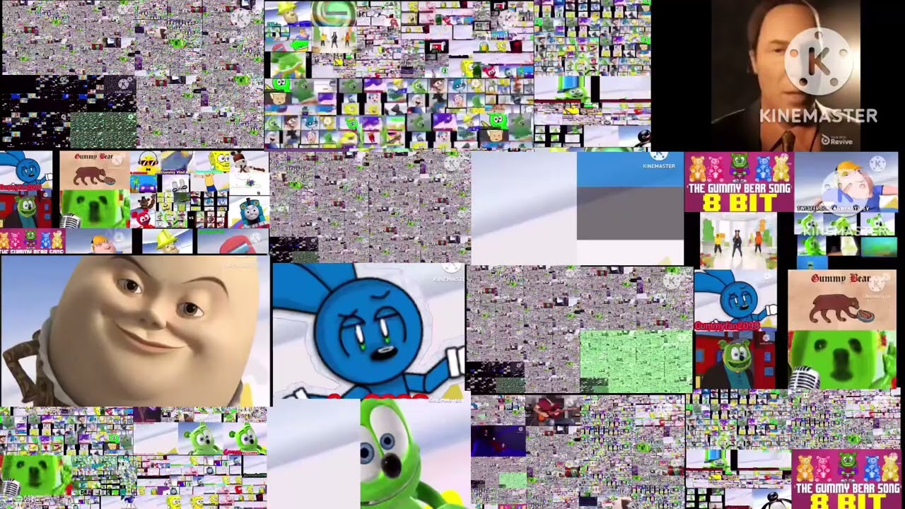 Thousands of the gummy bear song in short version ￼