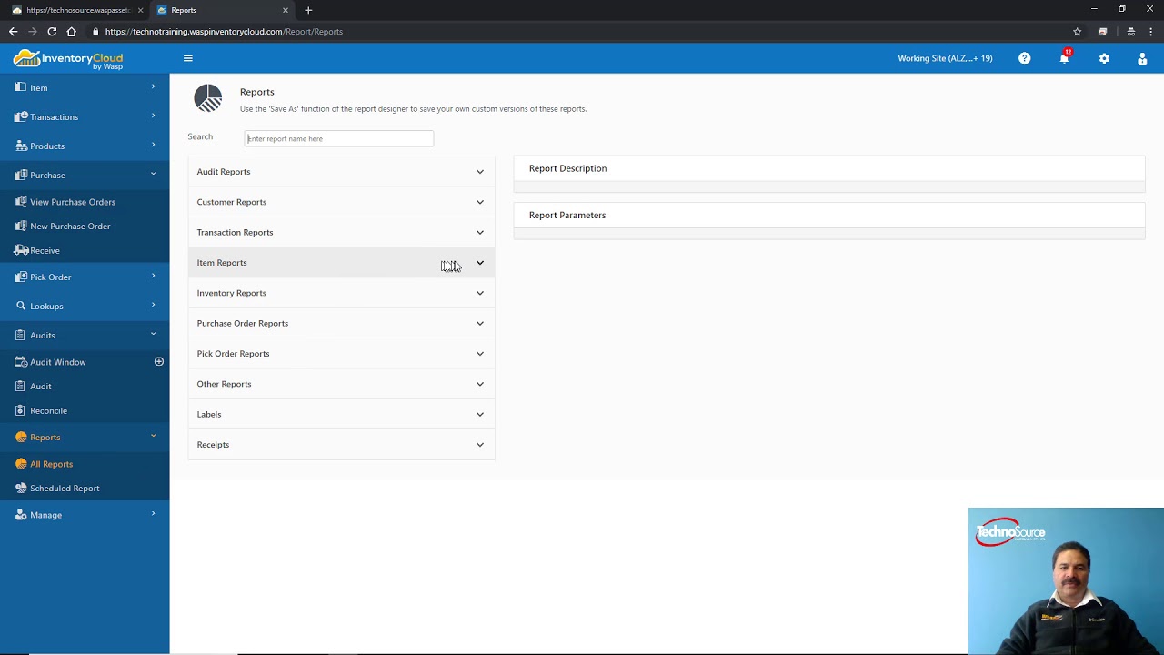 Wasp InventoryCloud Web Demonstration