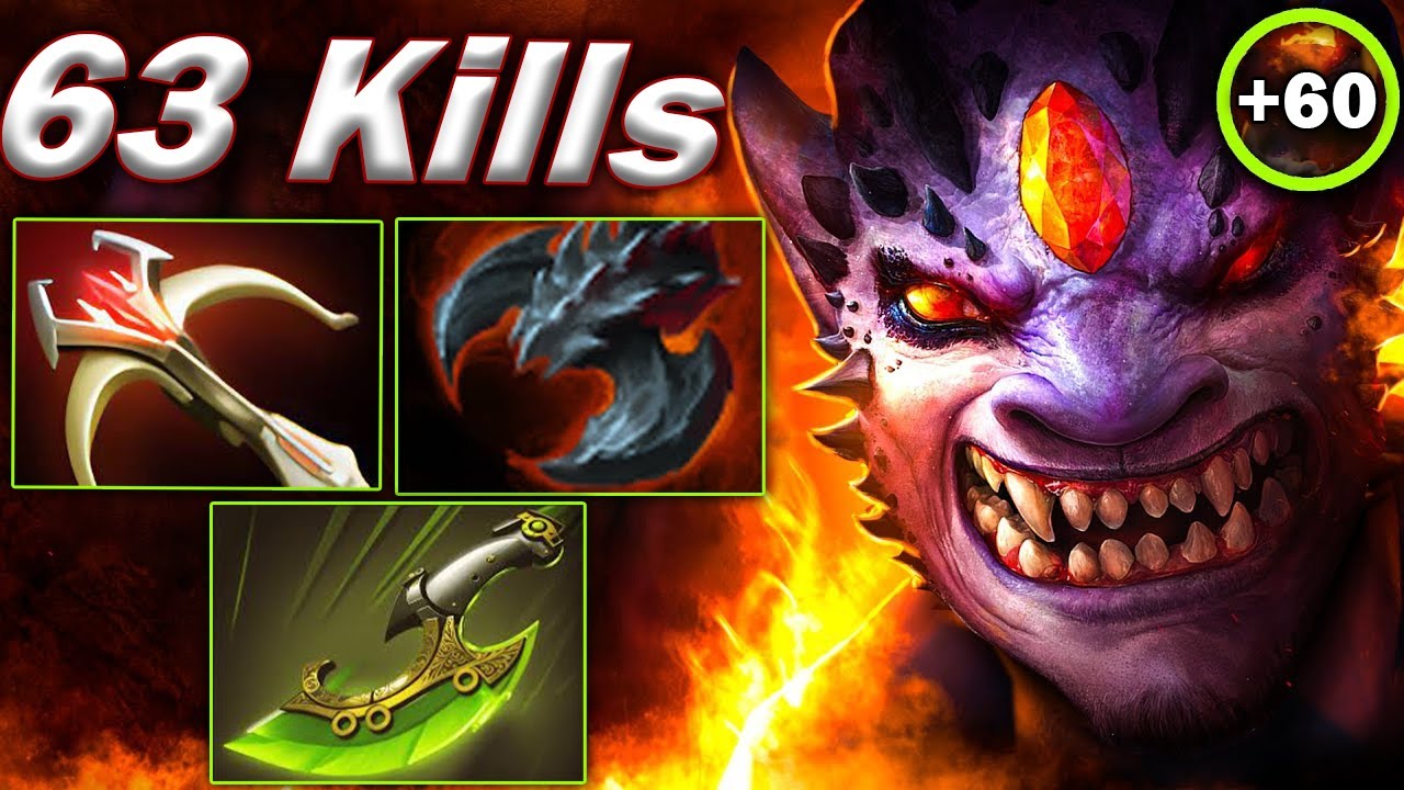 +60 Stacks Finger of death🔥Lion Right Click Builds 63 Kills One Shot Dota 2