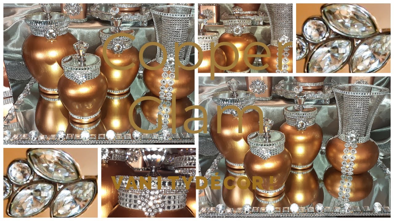 New! #DIYGlam Gleaming Copper and Silver #GlamMirror and #GlamVanity Set | 5 #GlamDIY Ideas!