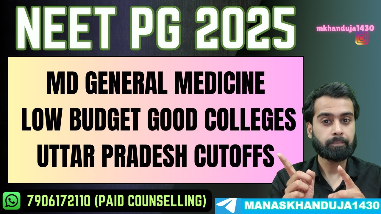 MD GENERAL MEDICINE SAFE SCORE | LOW BUDGET PRIVATE MEDICAL COLLEGES UTTAR PRADESH | NEET PG 2025 |