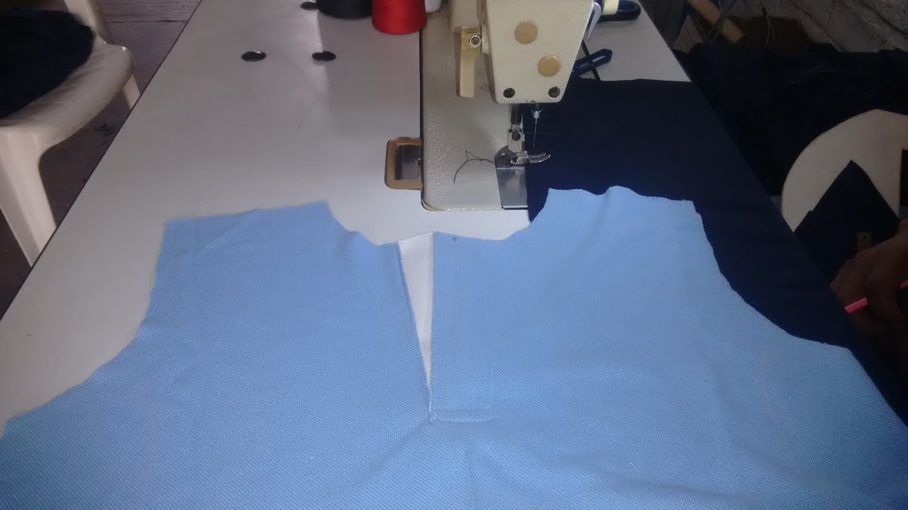 COSTURA FACIL..Pegado de pechera polo box tipo TOMY