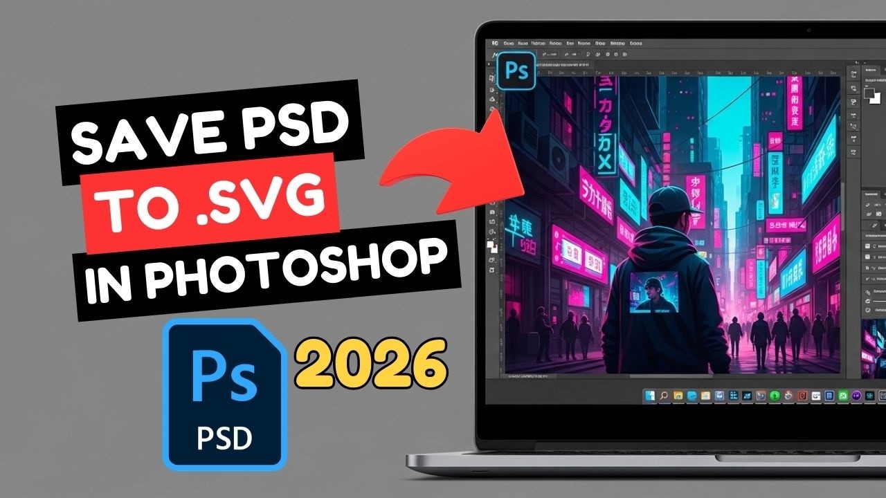 Как правильно конвертировать или сохранить PSD-файлы в формате SVG в Photoshop 2026