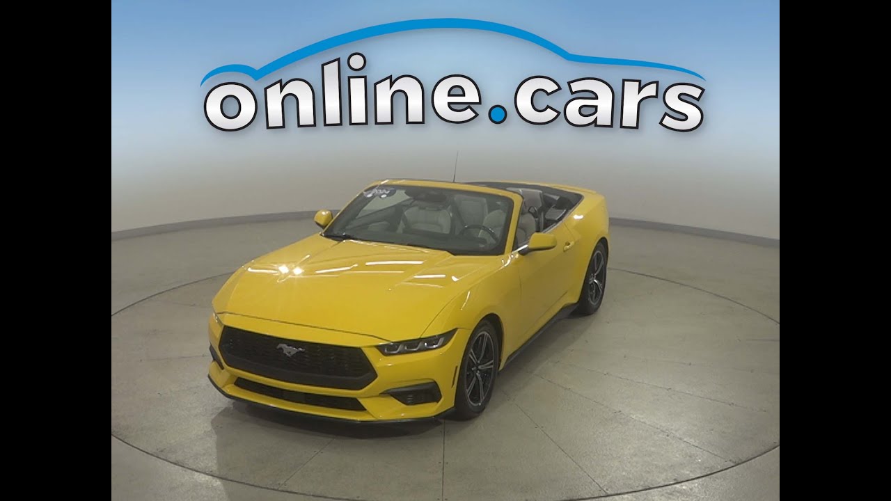 A60337HR Used 2024 Ford Mustang Yellow Coupe Test Drive, Review, For Sale