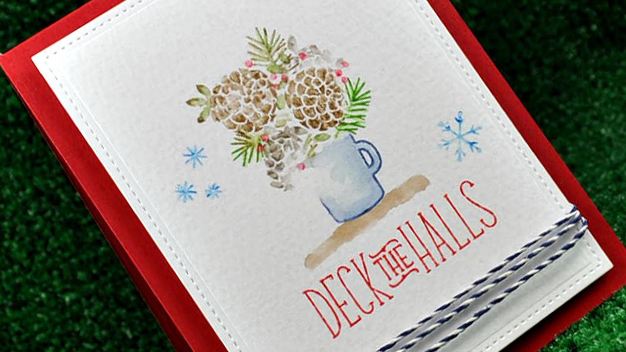how to watercolor solid stamped images