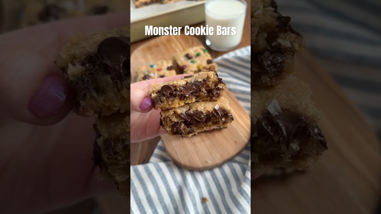 Monster Cookie Bars!🍪🍫 