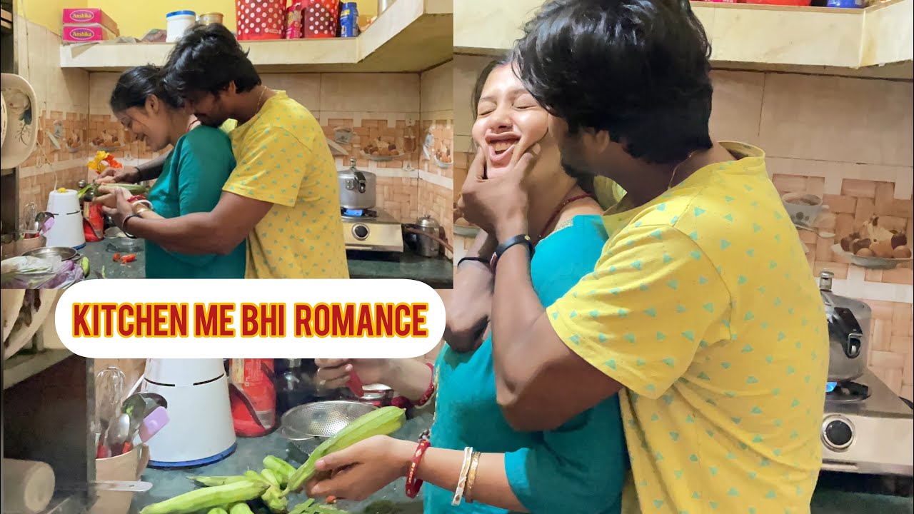 Kitchen me bhi ab romance chal rha hai❤️❤️