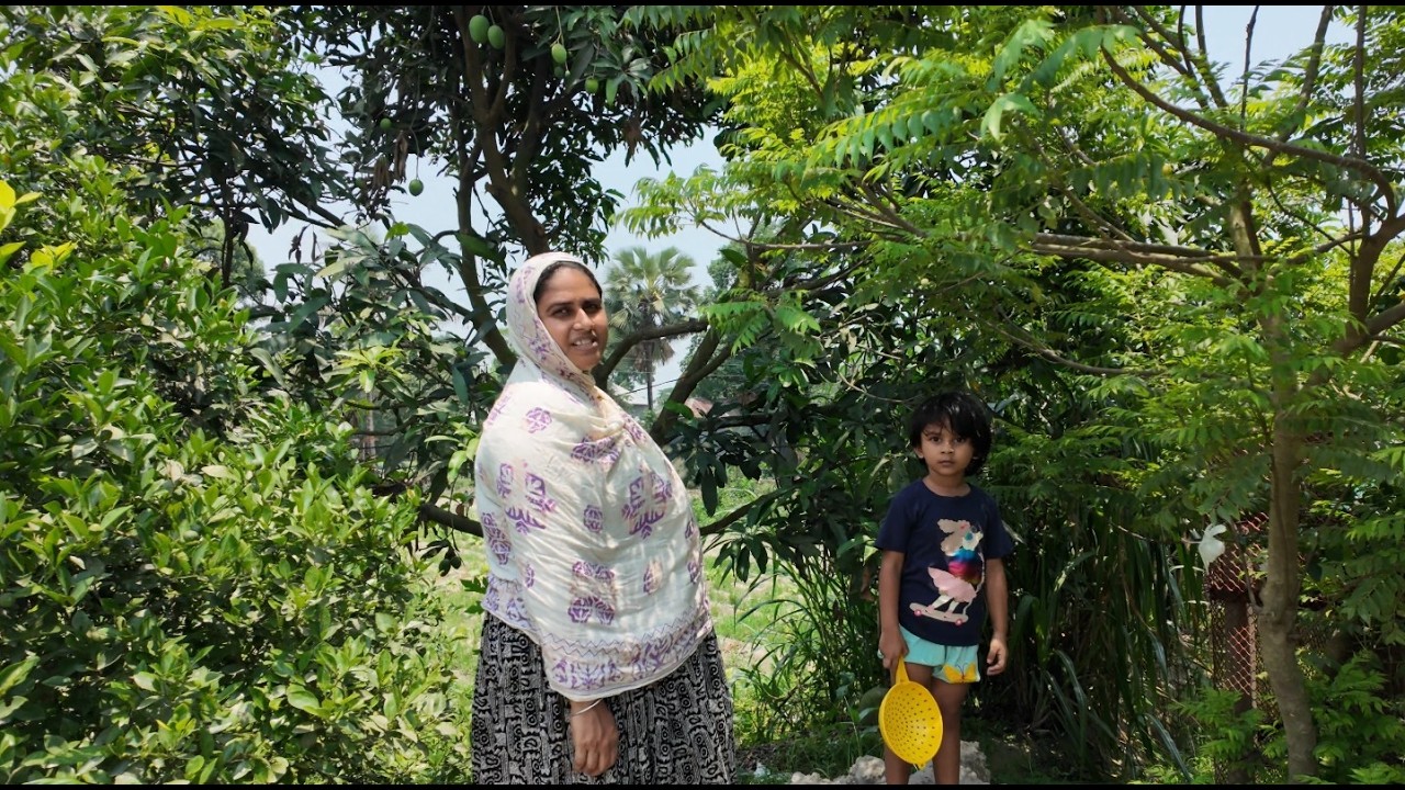 আয়াতের মা আর আন্টির হাতের টক ঝাল মিষ্টি কাচা আমের ভর্তা | Doyel Agro