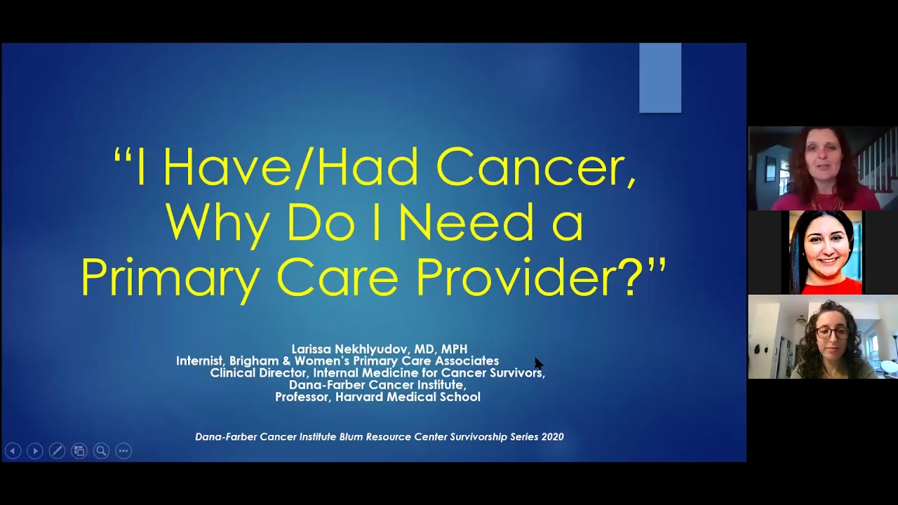 Survivorship 101, I Have/Had Cancer, Why Do I Need a Primary Care Provider?