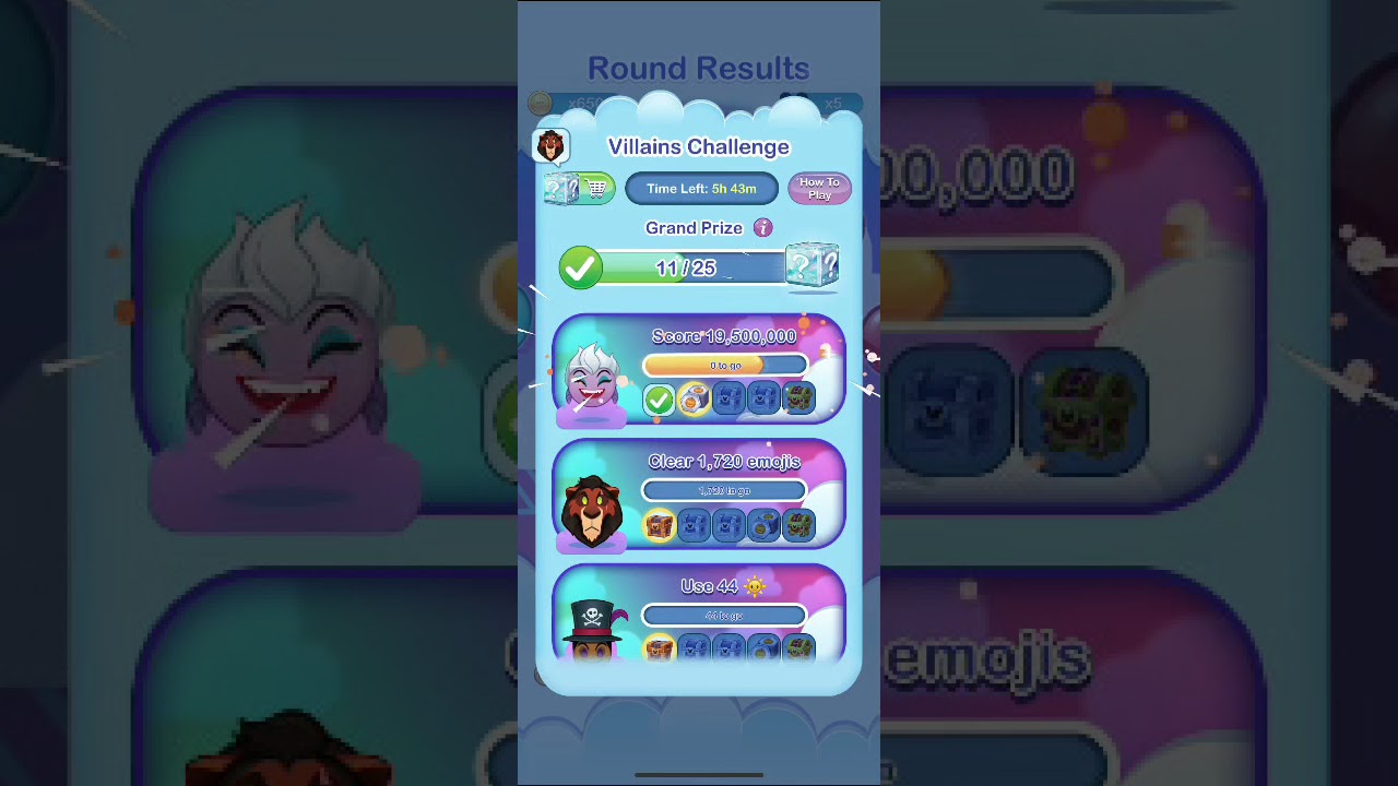 Disney Emoji Blitz - Completing Ursula&rsquo;s Villain Challenges and Opening Prize Boxes #villain 😈