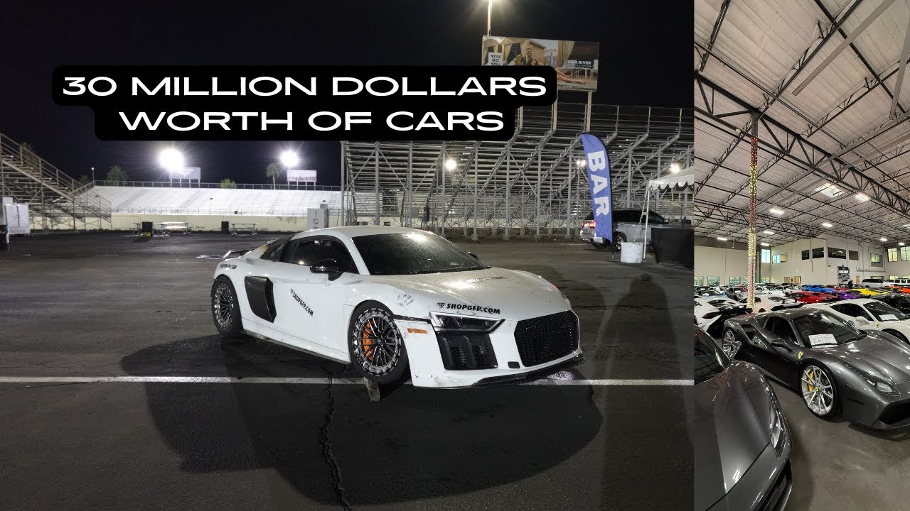 $30 million dollars worth of super cars.