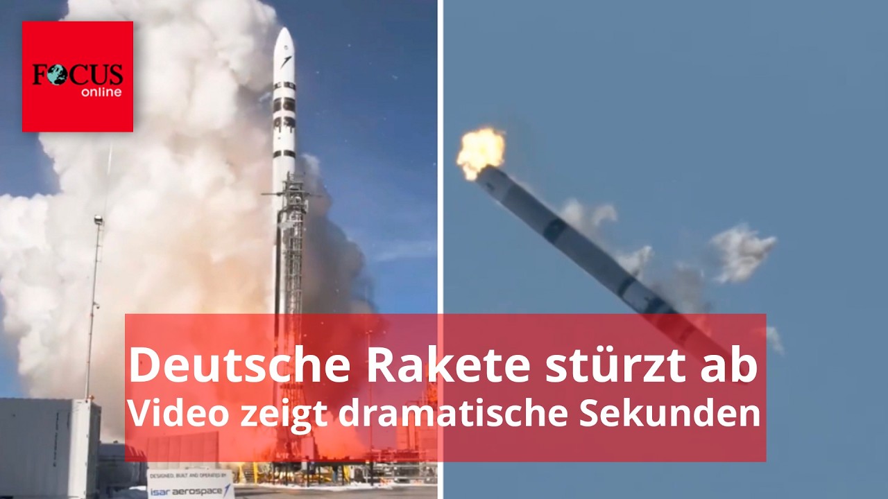 Testflug von &bdquo;Isar Aerospace&ldquo;: Video zeigt, wie deutsche Rakete zu Boden kracht und explodiert