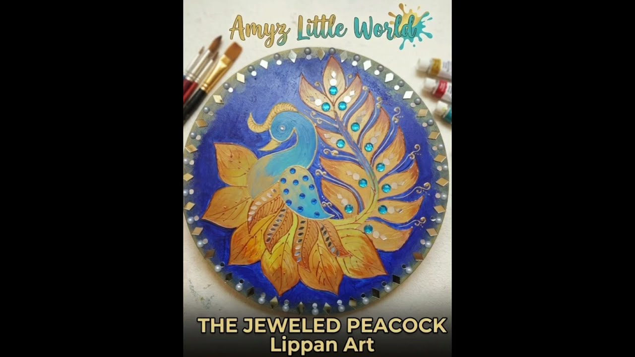 Lippan Art Peacock | Easy Mirror Work Wall Art #lippanart #peacock #mirror #aestheticdiy