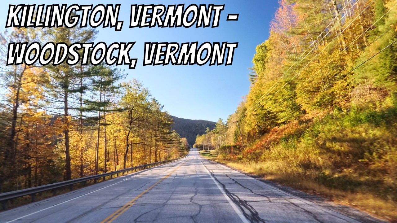 Drive Vermont: Killington to Woodstock! No talking drive in Vermont.