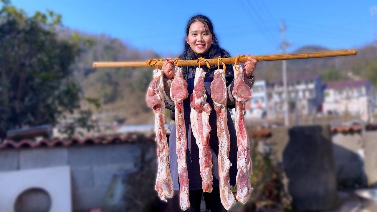 10kg pork belly marinated like this,fresh and delicious,fat but not greasy